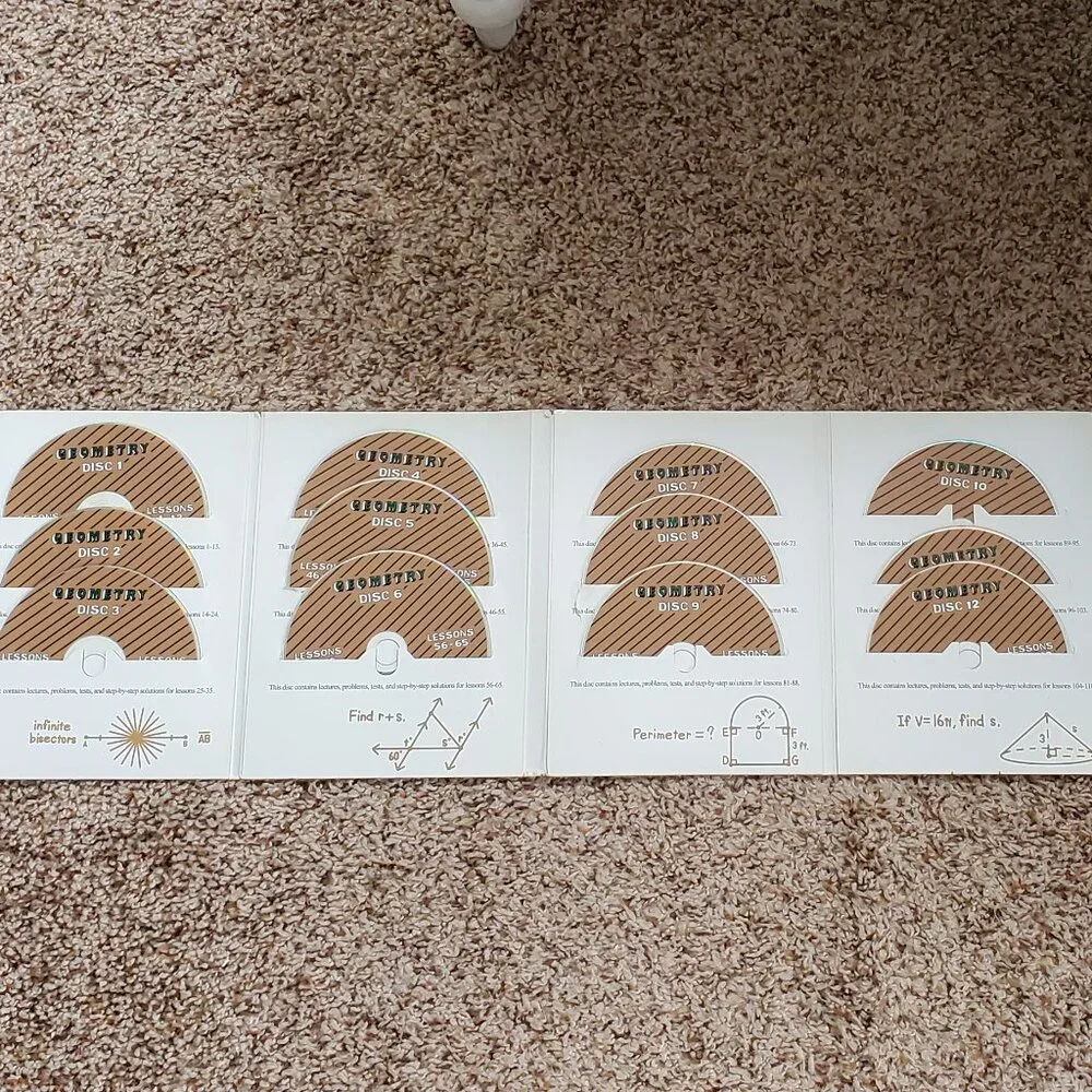 Teaching Textbooks Geometry Set of 12 CDs with Automated Grading - Picture 3 of 4